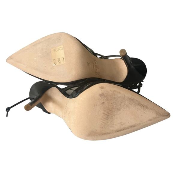 Racine Carree Pointy Toe Black stilettos Heels Size 38 EU - Picture 6 of 12